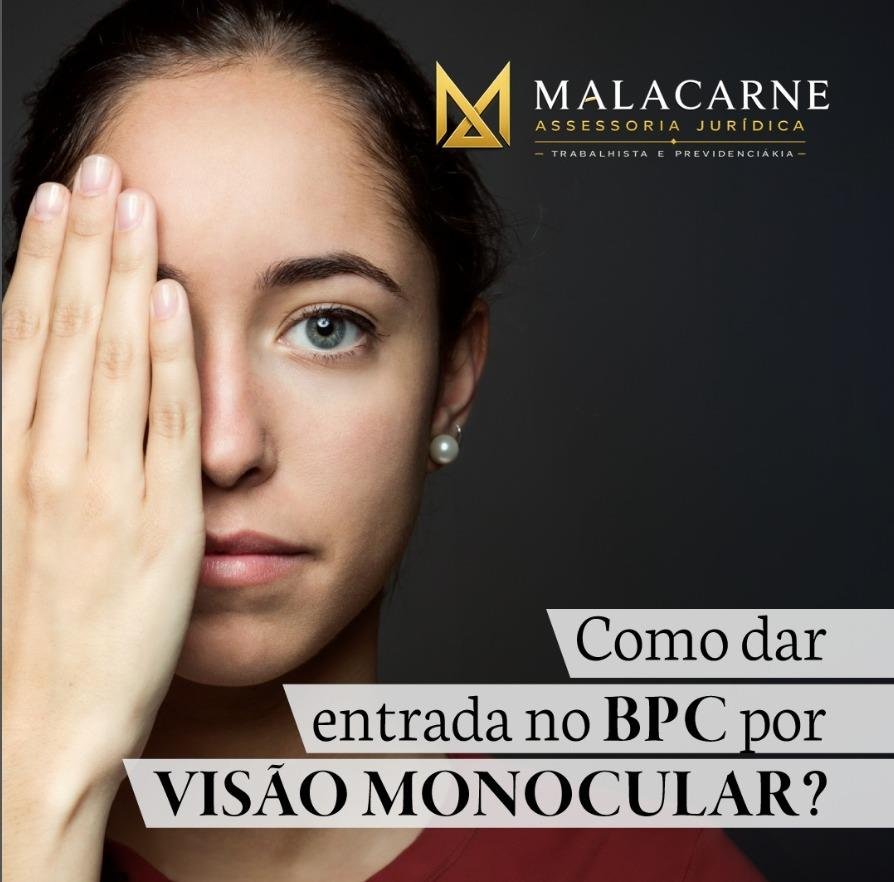 Como dar entrada no BPC por visão monocular?